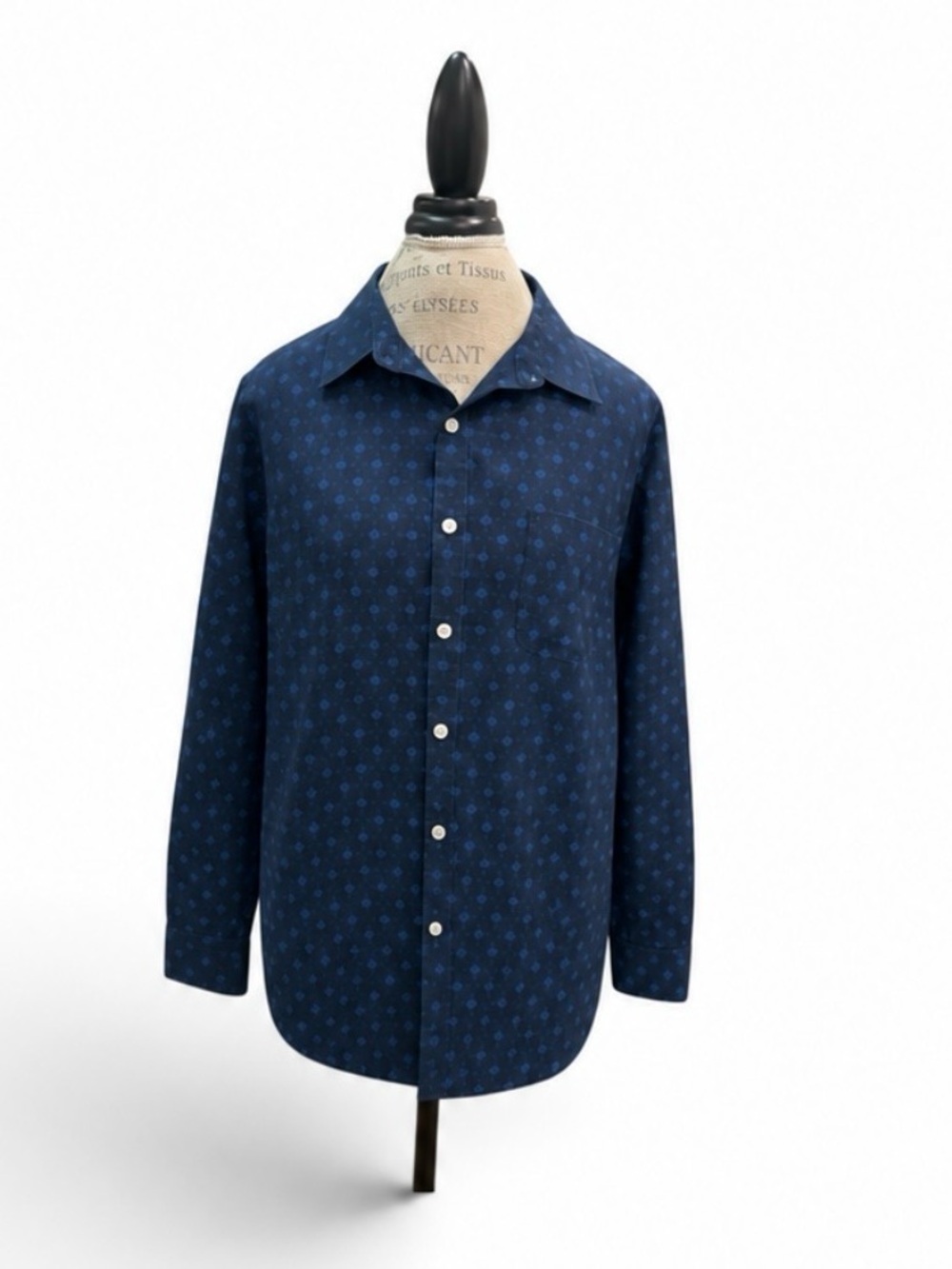 L.L.Bean women XL Wrinkle-Free Blue Windowpane Plaid Button-Up Shirt